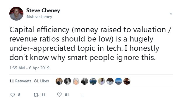 On Startup Capital Efficiency