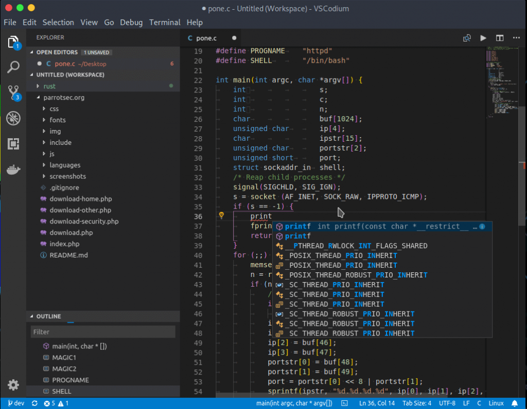 VSCodium – A Clone of Visual Studio Code Without Trackers