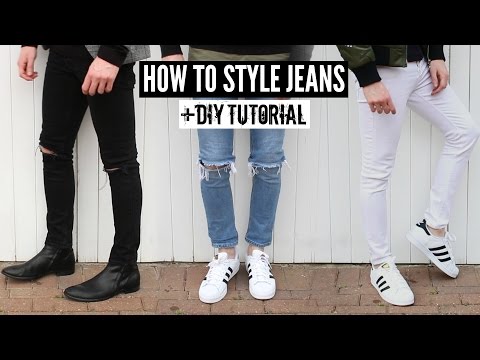 How To Style Jeans / Distressed Denim + DIY Tutorial – Mens Fashion 2020